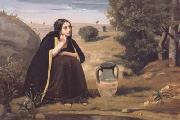 Jean Baptiste Camille  Corot Rebecca au puits (mk11) oil painting on canvas